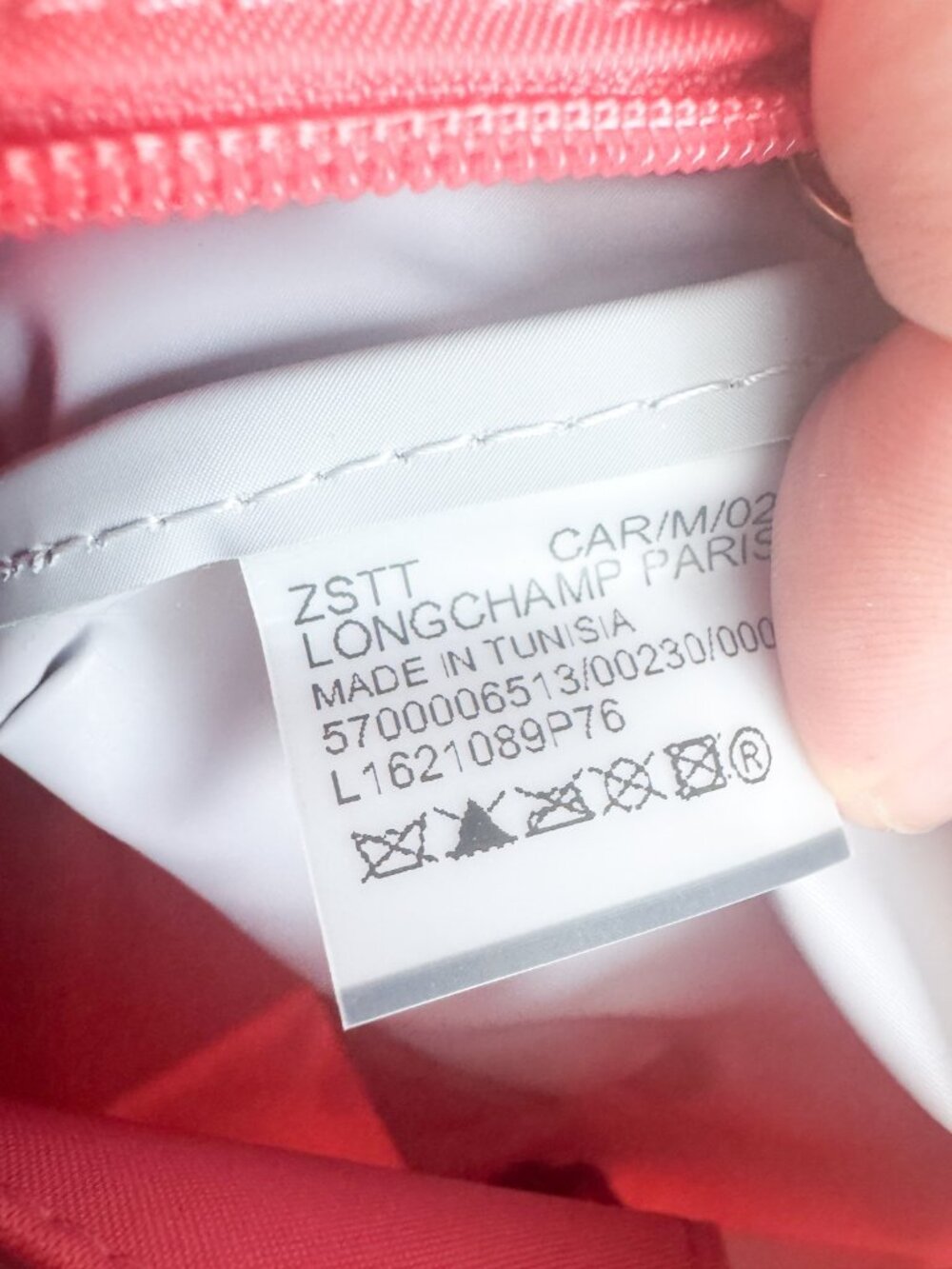 Longchamp Top Handle Bag LE PLIAGE Nylon/Leather GRENADINE Size S NEW - Picture 7 of 10